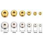 20/50PCs 304 Stainless Steel Flat Round Spacer Beads Separators Beads For Jewelr