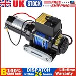 12V 4500lb/2041kg Car Electric Winch Fiber Rope With 2 Wireless Remote Controls
