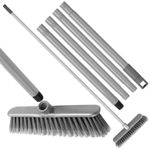 Indoor Floor Sweeping Brush Soft Kitchen Broom, 120cm Interlocking Long Handle