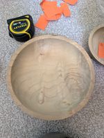 Poplar Handturned Bowl, 10 Inch.