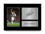 Cristiano Ronaldo Signed A4 A3 Framed Prints Autograph Juventus, Madrid, Man U