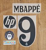 Mbappe #9 Print Home 2024-2025 Champions League Patch Badge Real Madrid