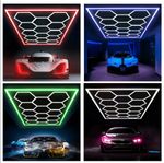 14 Hex Hexagon LED Lighting Car Detail Retail Garage Workshop Gym Wall Light