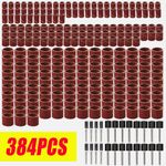 384PCS Sanding Bands Drum Sleeve Rotary Tool Kit for Dremel Accessories Mandrels