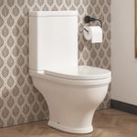 Venice Close Coupled Rimless Toilet Round Pan with Soft Close Seat & Cistern