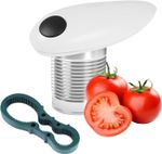 Electric Tin Can Opener Automatic One Touch Battery Operated with Bottle Opener