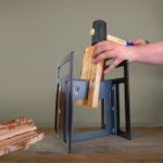 Kindling Splitter Cracker Firewood Logs Burner Wood Chainsaw Hard Wood Black