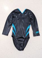 COMPETITION Alpha Child Large Gymnastics Dance Leotard Long Sleeve RHINESTONES