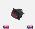 Rectangle Rocker Switch Waterproof 20A DPST IP67 30 X 22mm Illuminated