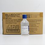 Eye Wash 250ml Bottles. Sterile Saline Solution. Emergency Eyewash. Exp July 30.