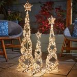 Gold Twist Starbelisk Light Indoor Or Outdoor Lighting Christmas Decor 80cm Tall