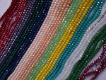 80 Faceted 2mm Rondelle Opaque Crystal Glass Loose Beads Jewellery making