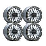 15x6 POLARIS RZR BEADLOCK WHEEL SET RACELINE A93 PODIUM STEALTH GREY 40MM OFFSET