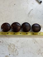 Four 19thC Mahogany Knobs