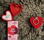 You Shine - Valentine Ring in Heart Case -by George at Asda