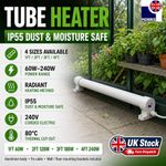 Tubular Heater 1ft, 2ft, 3ft, 4ft Tube Heater Green house Bathroom Conservatory
