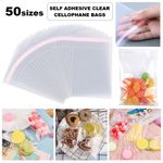 Clear Self Adhesive Seal Cello Bags Garment Cellophane Gifts Sweets Cookie Bags