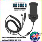 ✅ 2-in-1 Car USB Vehicle Charger Cable for Zebra TC77 TC70 TC72 TC75 ✅UK STOCK✅