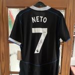 Chelsea FC Nike Dri-FIT Signed Football Shirt NETO 7 Men’s M Beckett Witness