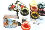 SOLVENT BASED Glass Paints Transparent Stained with Outliner Leaded Effect set