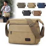 Men Canvas Bag Military Travel Hiking Cross Body Shoulder Bag Messenger Retro UK