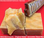 100 g wax for accordions, accordion reed wax, cire p. accordéons, cera p. accordion