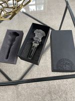 Versace Rosenthal Medusa Frosted Clear Crystal Wine Bottle Stopper in Box