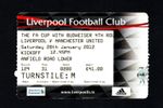 Liverpool v Manchester United 2011-2012 FA Cup Ticket 28/01/2012