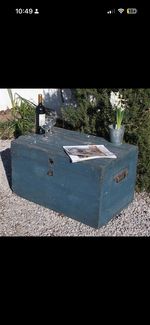 Antique/Vintage Wooden Trunk Box Tool Chest Coffee Table Toy Chest Storage Box