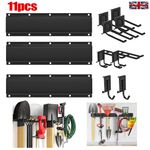 3x Garage Garden Tool Holder Storage Rack Shed Wall Mounted Organiser Long Hooks