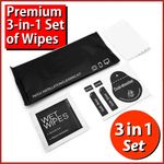 Wet + Dry Cleaning Wipes Alcohol Cloth 3in1 Mobile Phone Screen Protector NEW