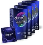 Durex Extended Pleasure 12 Pack Latex Condoms (4 Boxes of 12) 48 Condoms