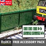 OO Gauge Security Railings / Fencing for model railways 10 pack - 2 colours 00