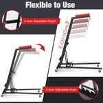 Foldable Topside Creeper w/ 120CM-182CM Adjustable Height & 3-Gear Angle