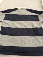Guinness Men's Rugby Shirt Navy and Grey Striped, 2XL