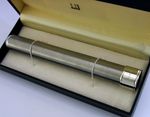MINT LARGE ALFRED DUNHILL SILVER PLATED CIGAR TUBE HOLDER CASE BOX c1990 CASED