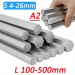 A2 304 Stainless Steel Hexagonal Bar Rod 4mm-26mm Metal Engineering Stock