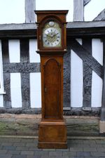 Restored Victorian Grandfather Clock 8 Day in Walnut. Serviced & Working.