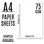 A4 White Paper Printer Copier 5 Reams OF 500 Sheets Photocopy Stationary Office