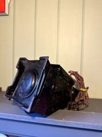 A vintage dark room lamp labelled 'Lancaster's Rubralux' 16.5cm (w) x 15.5cm (h)