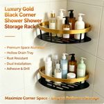 2 Tier No Drilling Bathroom Wall Corner Shelf Rack Shower Caddy Storage Organize