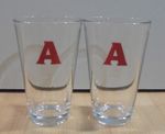 ALFA BEER ADVERTISIGN SET OF TWO GLASSES 250ML