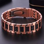Men's 3X Ultra Strength Magnetic Bracelet for Men Pure Copper Bracelet 54 Magnet