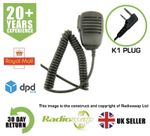 SPEAKER MIC FITS KIRISUN TWO-PIN TWO WAY RADIO WITH EARPIECE SOCKET