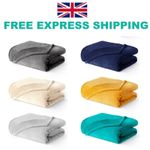 Large Faux Fur Warm Fleece Throw Over Soft Sofa Bed Blanket Single Double & King