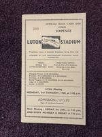 Greyhound racing race card / programme pre war Luton 3rd January 1938