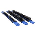 3pc Socket Storage Holder Organiser Plastic Rails 1/4 3/8 1/2 Sockets Bergen