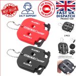 2 Piece Portable Golf Scorer Set - Durable ABS Mini Score Counters in Black/Red