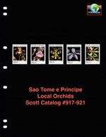 $8.75 Scott Value - 1990 SAO TOME THOMAS Orchids Flowers Africa CV MNH NH UM