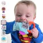 Gummee Glove Teething Mitten Turquoise 3-6 Month Teether Baby Hand Protection